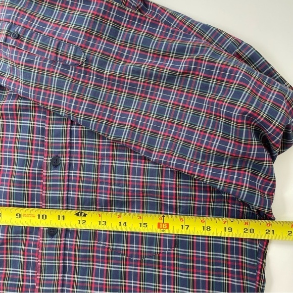 UNTUCKit Men's Red Blue Plaid Walker Road Long Sleeve Button Down Size Medium - Picture 6 of 7